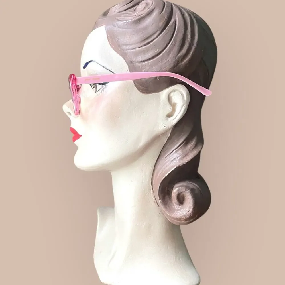 Betsey Johnson +2.00 Pink Reading Glasses Readers Rounded Square - Picture 3 of 9